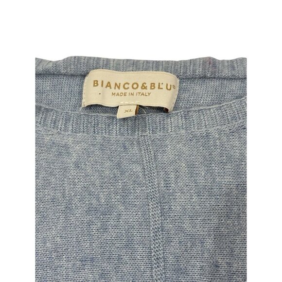 Bianco & Blu Sweater Women XL Blue Wool Cashmere Silk Blend - Picture 5 of 6